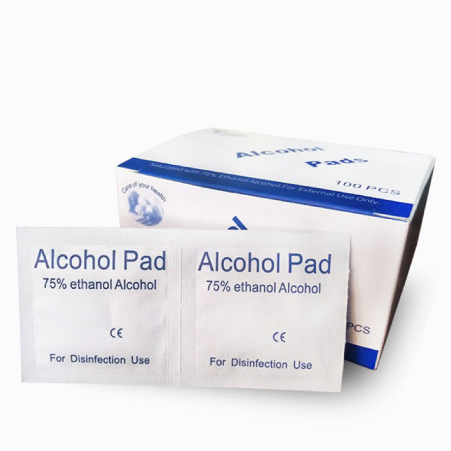 75% Alcohol Prep Pads, 2-Ply Cotton Gauze - Individually Wrapped (100