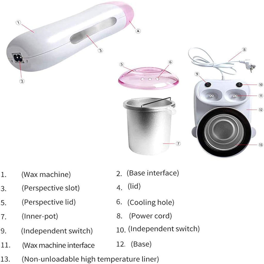 3 in 1 Wax Heater, 1000Ml Large Capacity Paraffin Heater, Fast Wax Melting, Paraffin Heating Hair Removal Machine