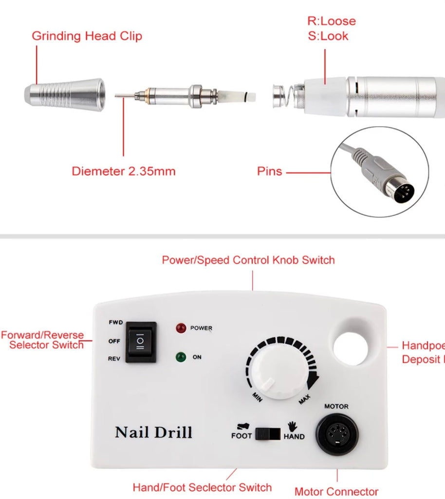 Professional Nail Drill Machine 30,000RPM