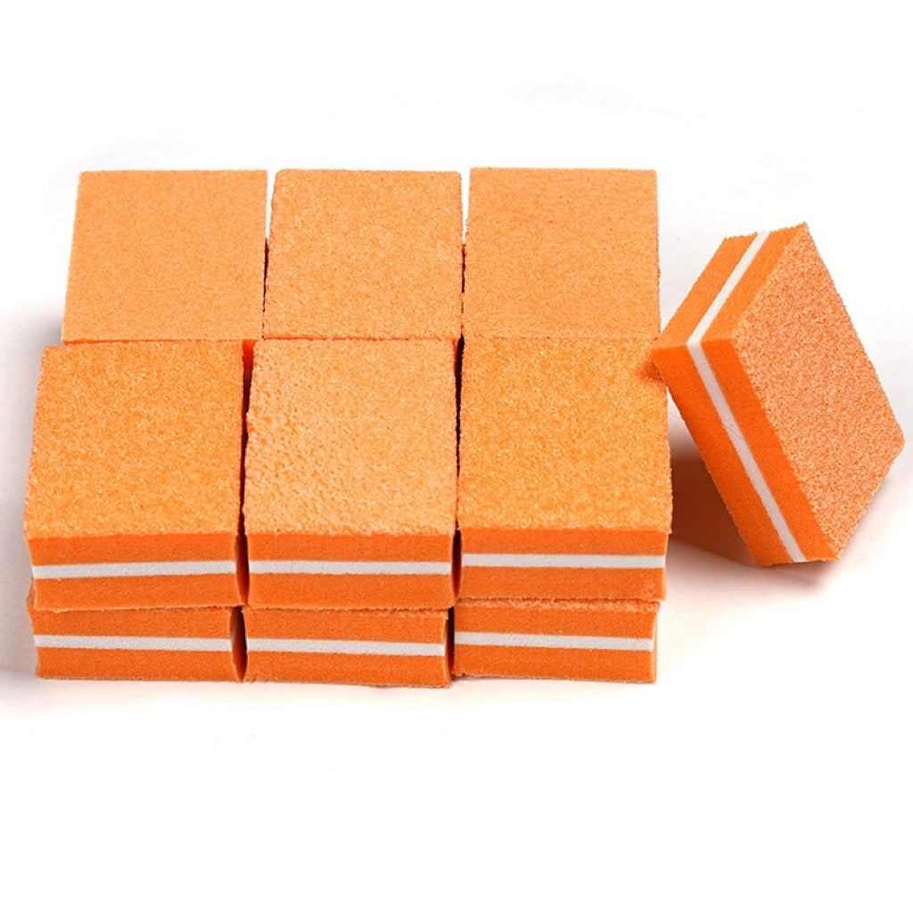 50PCS/Bag Nail Buffer Mini Disposable ( Orange )