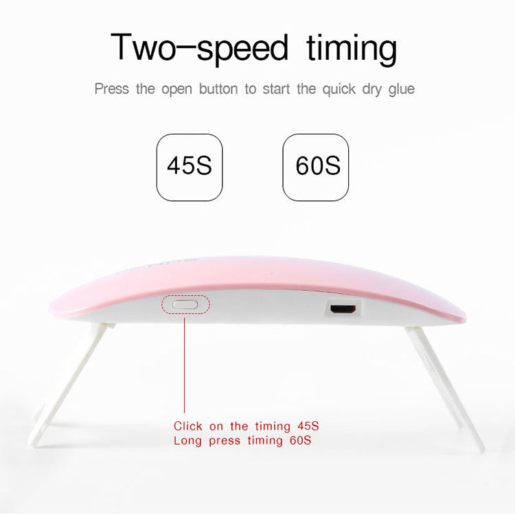 6W LED UV Nail Lamp USB Nail Dryer with Handy Mini Size Mouse Shape for Gel Based Polishes Manicure/Pedicure