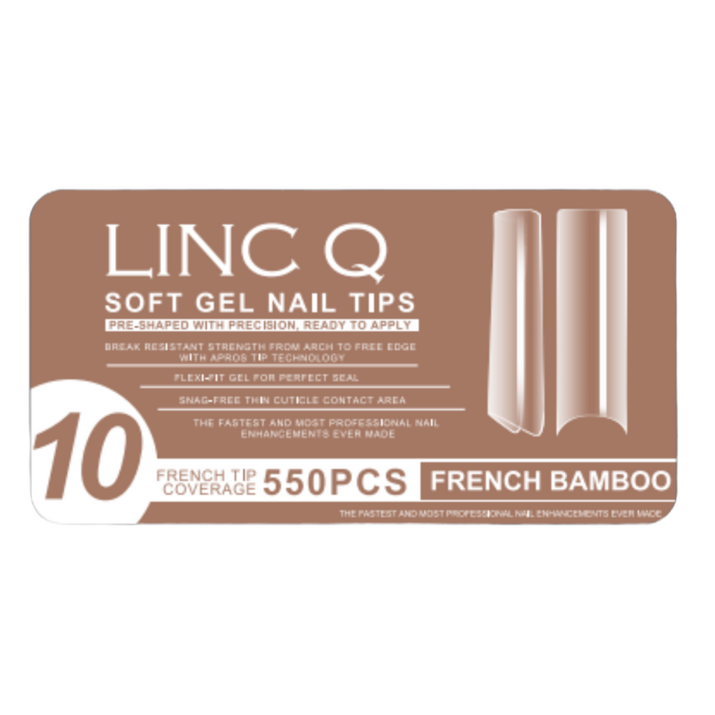 #10 Soft Gel Nail Tips French Bamboo 550PCS
