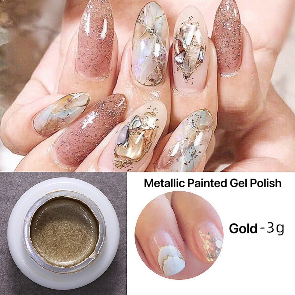 3D Metallic Painted Gel Polish
