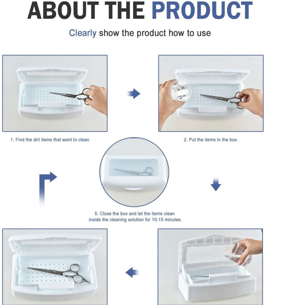 Plastic Sterilizing Tray Nail Tools Plastic Disinfection Box