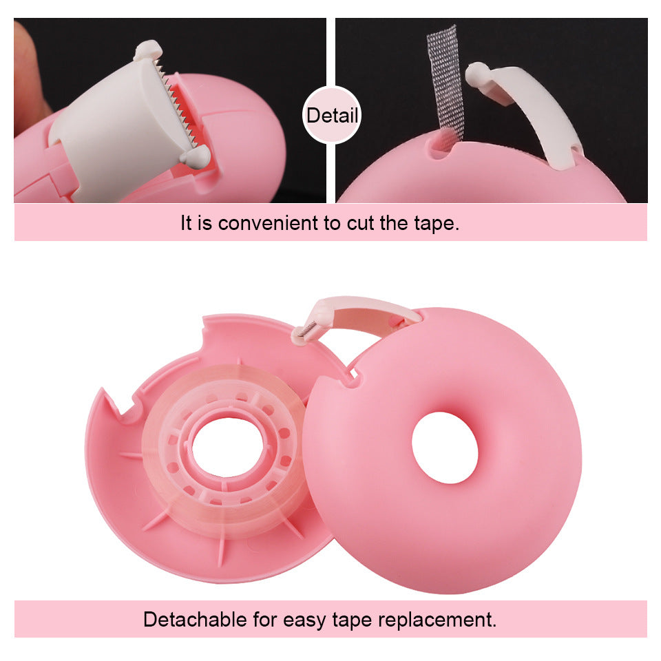 Eyelash Tape Dispenser Cutter for Individual Eyelashes Extension Cosmetic Tool - Pink