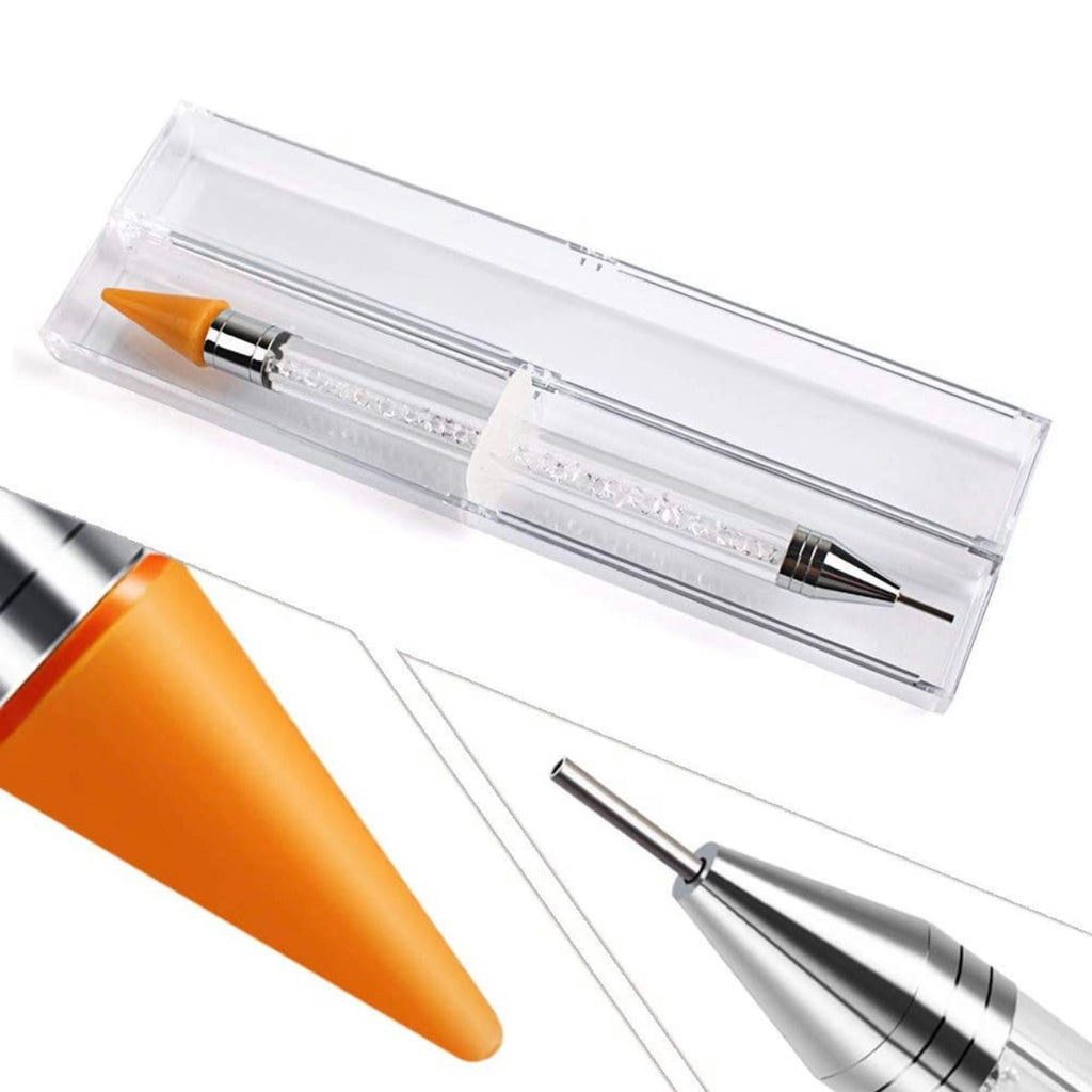 Nail Rhinestones Bead Picker Wax Pencil Nail Art Dotting Tool Point Pen |  eBay