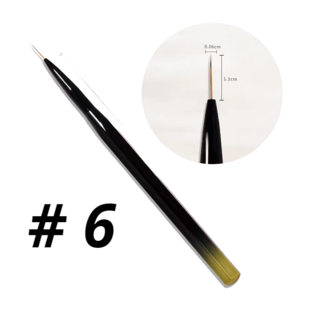 Gel Nail Brush Black Handle 12 Types