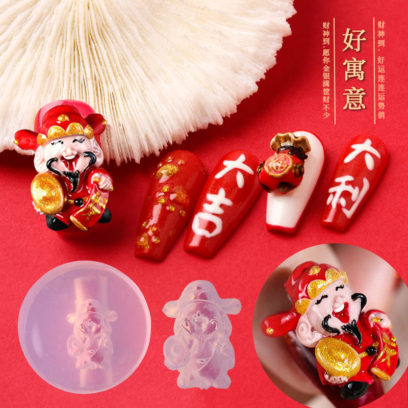 CHINESE NEW YEAR 3D SILICONE MOLD FOR DIY MAKING JEWELRY NAIL ART TEMPLATE MOLD