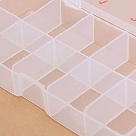 Empty Transparent False Nail Art Tips Rhinestone Storage Case Box Container 10 cells
