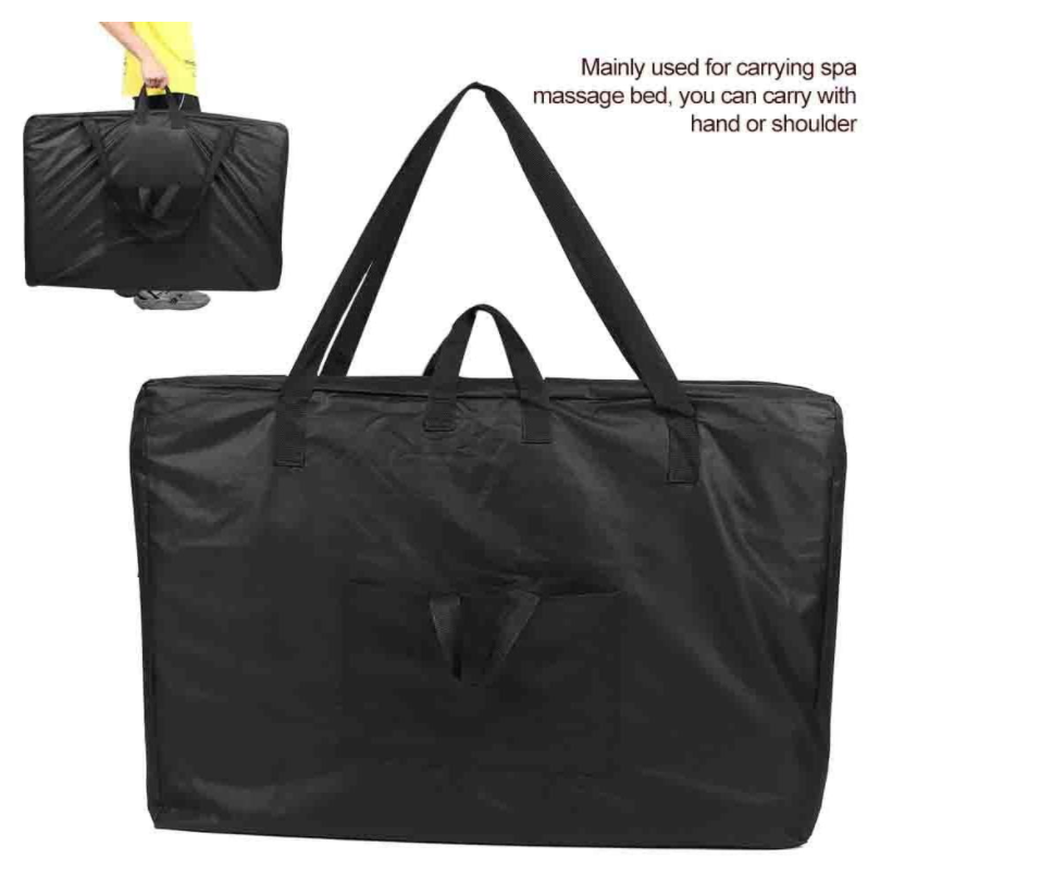 Black Universal Portable Massage Bed Carrying Bag Canvas Shoulder Bag for Spa Tables Accessories