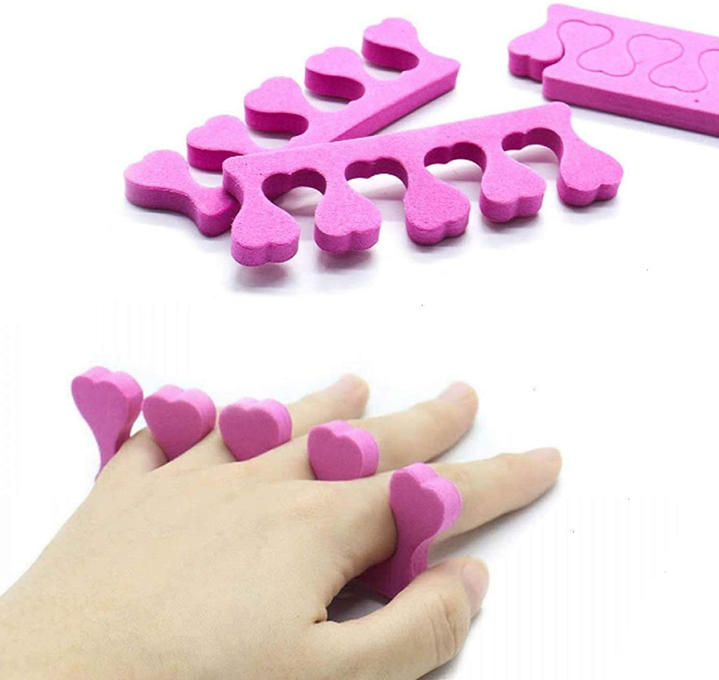 5 Pack / 20Pcs of Various Colors Pedicure Toe Separators/Nail Art Finger Soft Foam Separators