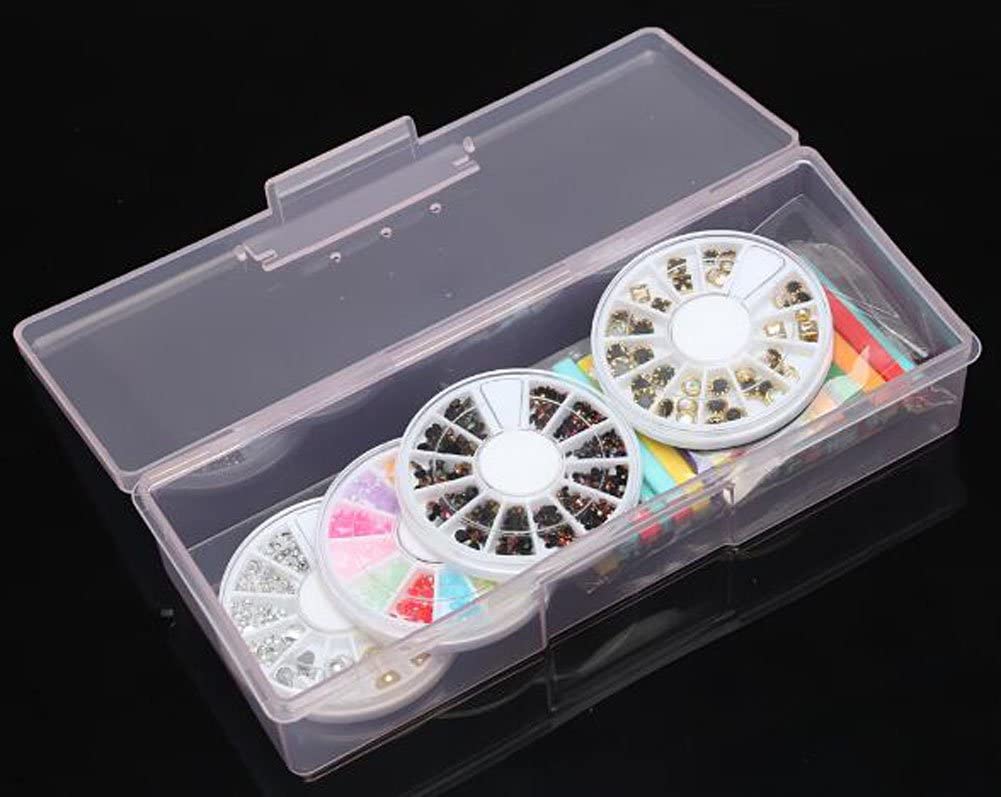Transparent Empty Multifunctional Rectangular Storage Box - Nail Jewelry Storage Box Manicure Toolbox