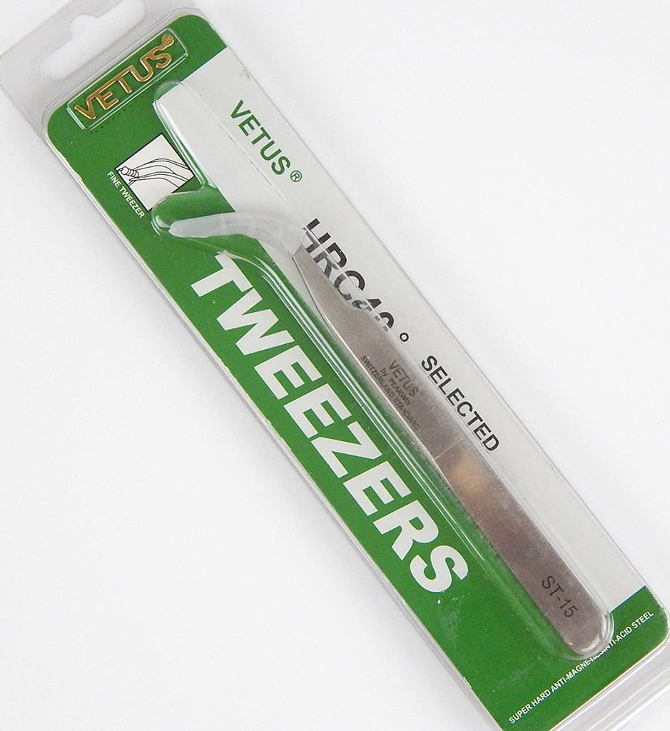 VETUS Professional Tweezers Tool ST-15 HRC40 Super Fine Tweezer